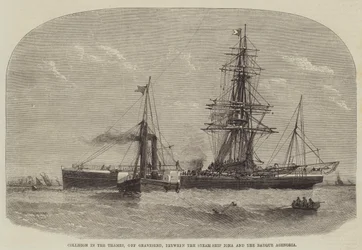 Collision in the Thames, off Gravesend, between the Steam-Ship Iona and the Barque Agenoria